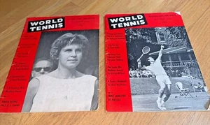2 WORLD TENNIS MAGAZINE 1963 / 1964 - Mario Bueno and Mike Sangster - Foto 1 di 12