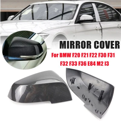 Carbon Fiber Mirror Cover Cap For BMW F20 F21 F22 F30 F31 F32 F33 F36 E84 M2 I3 - Изображение 1 из 4