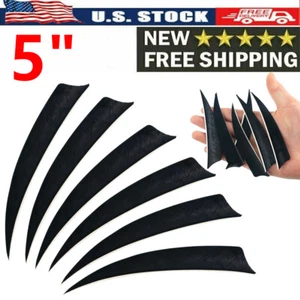 120PCS 5-inch Arrow Feathers Archery Shield Natural Turkey Feather Bow Arrow DIY - Picture 1 of 16