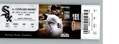 Boleto completo de los Indios de Cleveland vs Medias Blancas de Chicago 14/09/2013 - UBALDO JIMÉNEZ 8K Foto 1 de 2