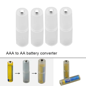 4 Pcs AAA to AA Size Battery Converter Adapter Battery Holder Case Switcher - Picture 1 of 8