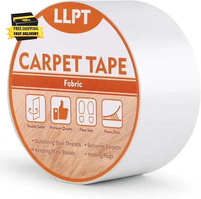 Double Sided Carpet Tape for Area Rugs 2" X 16.5 Ft Residue Free Heavy Duty Remo - Image 1 of 4