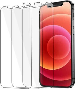 [3 PACK] BubbleFree Tempered Glass Screen Protector For iPhone 12/ 12 Pro (6.1") - Picture 1 of 8