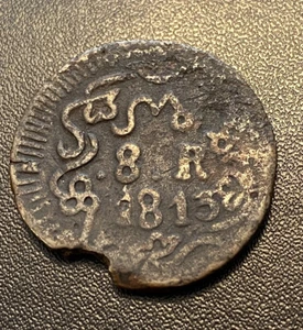 México Revolucionario Oaxaca SUR 1813 8 Planchet Recortado Real Privado Insurgente$ - Imagen 1 de 12