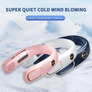 Portable USB Rechargeable Bladeless Neck Fan Hanging Air Cooler Air Conditioner - Picture 1 of 14