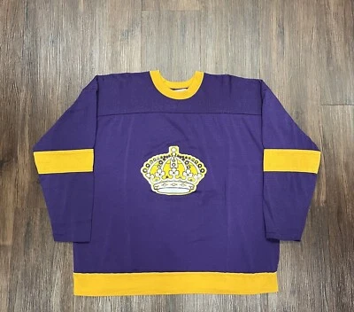 Vintage 70s Los Angeles Kings Crown Rawlings Durene NHL Hockey Jersey - Size XL - Image 1 of 4