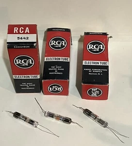 Lot Of 3 5642 RCA Vacuum Tubes Rectifier NOS Tube - Picture 1 of 6