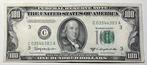 1950 D $100 Hundred Dollar Bill Federal Reserve Note Philadelphia Vintage Old - Picture 1 of 6