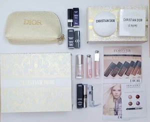 New Gold Dior Box Bag w/Charms Fullsize Baume Lipstick Gloss Balm Capture Totale - Picture 1 of 24