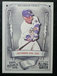 2021 Topps Allen Ginter Historical Hits HH-38 Salvador Perez Kansas City Royals - Picture 1 of 2