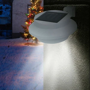 LED Solar Powered Gutter Lights Outdoor Garden Yard Wall Pathway Fence Lamp - Picture 1 of 14