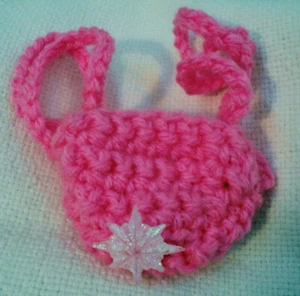 Neue handgehäkelte rosa Acryl NASENWÄRMER Wintersportbekleidung Unisex - Bild 1 von 2