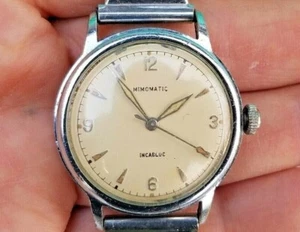 Mimo Mimomatic Watch Girard Perregaux Swiss 33mm Mens BUMPER c1950s NEEDS REPAIR - Picture 1 of 12