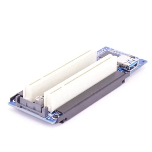 PCIe x1 x4 x8 x16 to Dual PCI slots adapter pci express to pci card With USB 3 - Picture 1 of 5