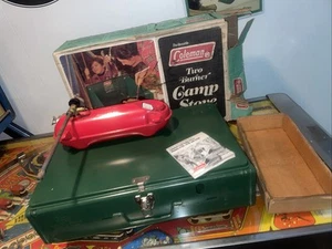 Vintage Coleman 425E499 2-Burner Camp Stove w/Box Camping USA Excellent Untested - Picture 1 of 12
