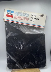 NOS Genuine Mopar Splash Guards Black Vinyl #3685553 Truck-Vans-Rv's NIP 1 Pair - Picture 1 of 8