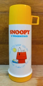 RARO Termo Vintage Peanuts 14 OZ Snoopy & Woodstock "Por favor apague la luna" - Imagen 1 de 8