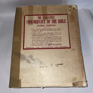 Vtg 1950 The Exhaustive Concordance Of The Bible By J Strong 2000 Pages Approx - Picture 1 of 24