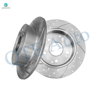 Rear 220 Drilled Slotted Brake Disc Rotors For 1997 1998 2000 2001 Acura Integra - Image 1 of 4
