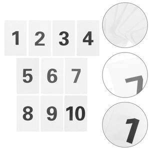 10 Pcs Banquet Number Cards for Home Table Numbers Plastic Digital - Picture 1 of 12