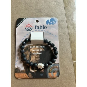 Fahlo Tier Tracking Armband Elefant Lavastein Brandneu - Bild 1 von 1