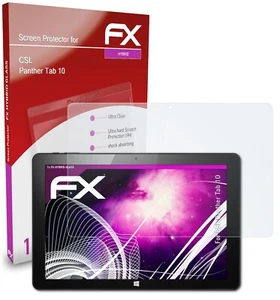 atFoliX Glass Protector for CSL Panther Tab 10 9H Hybrid-Glass - Afbeelding 1 van 8
