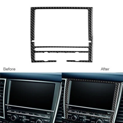 Cubierta del panel de navegación GPS para consola de fibra de carbono para Porsche Panamera 2010-2016 Foto 1 de 4