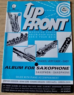 UP FRONT ALBUM FOR TENOR SAXOPHONE VERY EASY TO EASY SHEET MUSIC BOOK (1992) - Image 1 of 4
