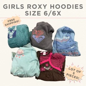 Lot of 5 Roxy Girls Size 6/6X – 4 Zip-Up Hoodies & 1 Shirt - Picture 1 of 11