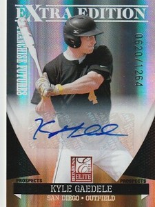 2011 Donruss Elite Kyle Gaedele San Diego Padres Autograph Auto Card