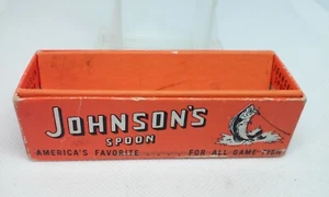 Vtg Johnson Silver Minnow 1250 Copper 2 1/2" Wobble Spoon Fishing Lure Box - Picture 1 of 6