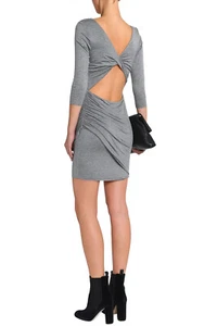 Designer Rare BAILEY 44 Women's $240 DIESEL Grey Back Twist Dress Blouse Top M - Picture 1 of 4