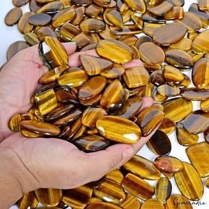 Wholesale Lots 100% Natural Tiger's Eye Loose Mix Cab. Gemstone 2 Kilo 190 Pcs. - Picture 1 of 6