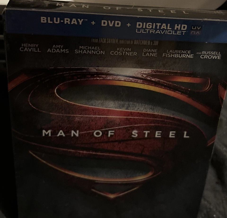 Man of Steel Blu-Ray + Dvd+digital HD ultraviolet  Steelbook  NEW - Image 1 of 1
