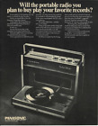 1967 PANASONIC Portable Record Player Vintage Magazine Print Ad 10.25X13.25