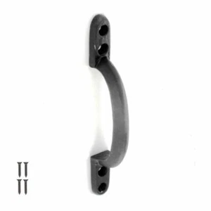 Black Cast Iron Door Pull Handle 6" 150mm Hot Bed Sash D Pull Shed Garden Gate - Picture 1 of 1