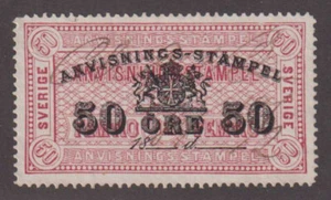 E2964: 1879 Suecia 50 sello de ingresos minerales, Forbin #1 - Imagen 1 de 1
