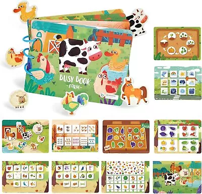 Quiet Busy Book Montessori Toy For Toddler Kids Early Educational Learning Skill • 17.79$