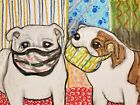 Bulldog Art, Dog Painting, 8X10 Pet Art Print, English Bulldog, Dog Lover