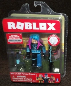 ROBLOX BLUE LAZER PARKOUR RUNNER WITH EXCLUSIVE VIRTUAL ITEM - Picture 1 of 7
