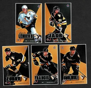 1995-96 Pro Imanes Pingüinos Pruebas Set de Cinco, Lemieux, Jagr, Francis, Zubov.. - Imagen 1 de 2