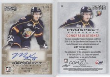 2014-15 ITG Heroes and Prospects Prospect Auto Gold /30 Matthew Kreis #58 Auto