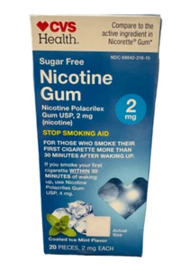SUGAR FREE NICOTINE GUM 2MG 20 PIECES 2MG NEW EXP03/2025 NEW - Picture 1 of 1