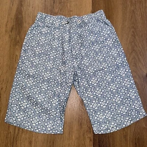 Crewcuts Shorts J.Crew Boys Elastic Waist Floral Blue Cotton Kids Childs 14 - Picture 1 of 9