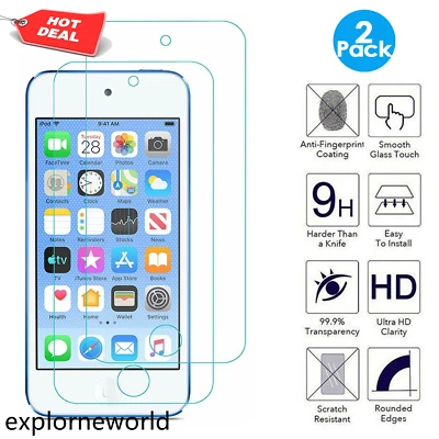 Tempered Glass Screen Protectorfor for Apple iPod Touch 5th/6th/7th Generation - Image 1 of 4