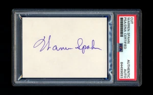 WARREN SPAHN SIGNED MINT CUT PSA/DNA AUTOGRAPHED MILWAUKEE BRAVES 1957 WSC - Picture 1 of 1