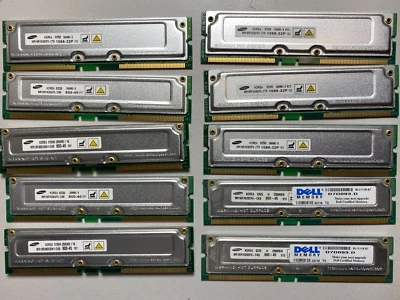 10 pieces lot Samsung  256MB Rambus Non ECC  Memory - Image 1 of 2