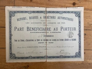BUTOIRS, DISQUES & ARRETOIRS AUTOMATIQUES  - ACCIDENTS DE CHEMINS DE FER  (I1) - Imagen 1 de 1