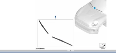 NUEVO GENUINO MINI F54 CLUBMAN JUEGO DE LIMPIAPARABRISAS DELANTERO 61615A576A8 Foto 1 de 3