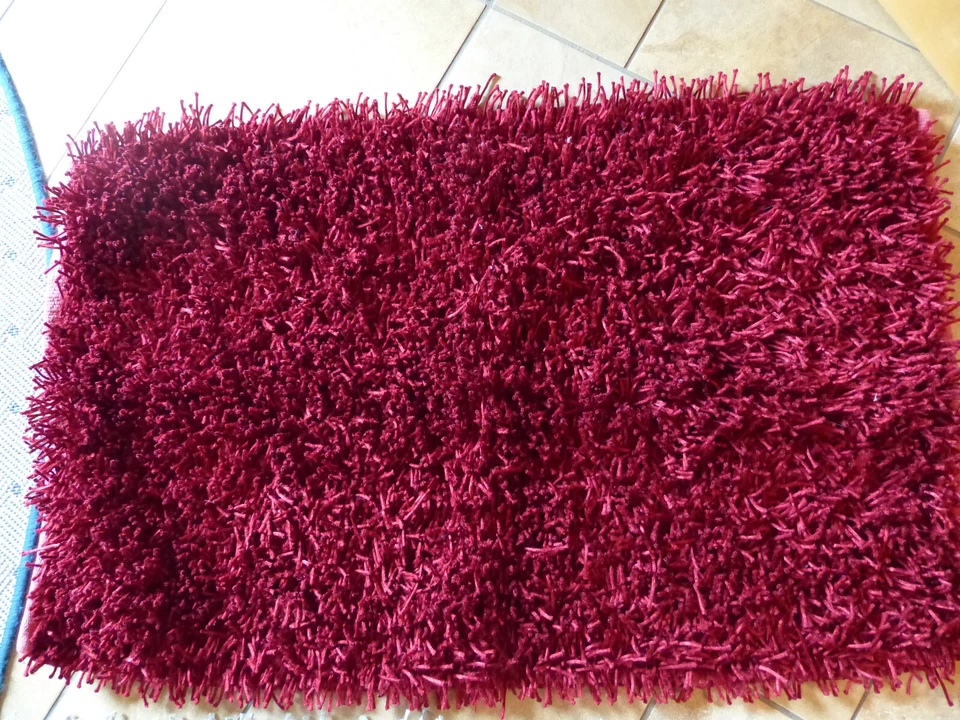 Badematte Shaggy Gözze Höhe 5cm rutschhemmend 100x60 rot - Bild 1 von 1